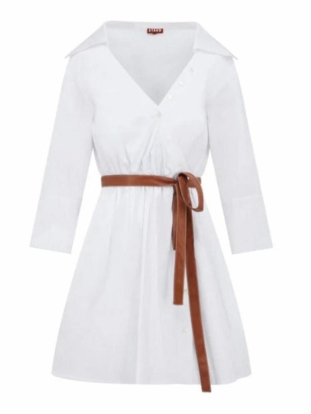 STAUD Terza Dress in White - size XS